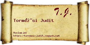 Tormási Judit névjegykártya